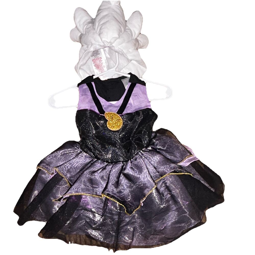 Baby Girls Disney Little Mermaid purple Ursula dress Costume size 6-12 months